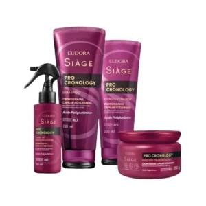 Combo Eudora Siàge Pro Cronology com Shampoo, Condicionador, Leave-in e Máscara Capilar