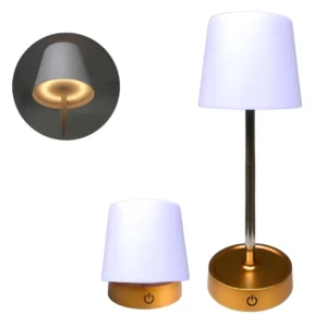 Abajur Recarregável Touch: LED Quente e Retrátil