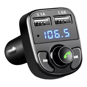 Adaptador Bluetooth Carro Transmissor FM Carregador Veicular X8