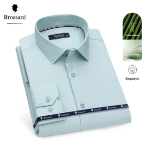 Camisa Social Masculina Não Amassa Respirável Slim Fit