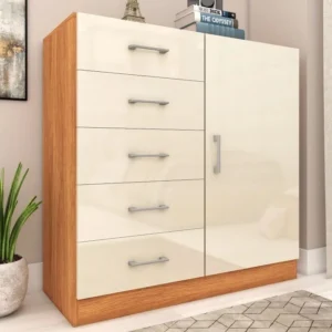 Cômoda Miami 5 Gavetas com Sapateira e 1 Porta