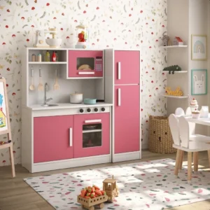 Cozinha Infantil Completa com Fogão, Pia e Geladeira