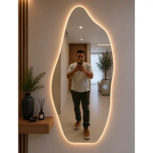 Espelho Orgânico 120x50cm ou 95x40cm com LED Touch