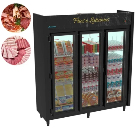 Expositor Auto Serviço Refrigerado 3 Portas Kofisa