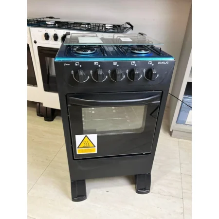 Fogão de Piso Braslar New Sirius 4 Bocas Preto