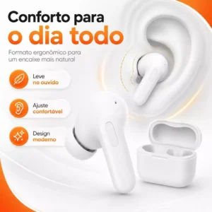 Fone de Ouvido Bluetooth 5.0 TWS com Estojo de Carregamento