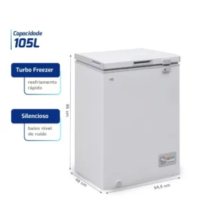 Freezer Horizontal HQ 105 Litros Branco HQ-105CFHL
