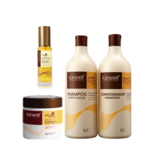 Kit Karseell Maca Power Collagen com Shampoo, Condicionador, Máscara e Óleo