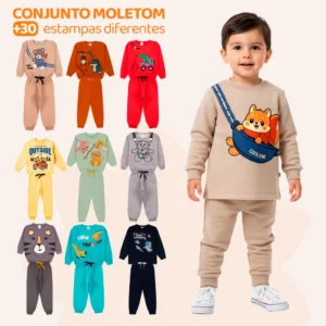 Kit Sortido 4 Peças de Roupas Infantil Bebê Menino