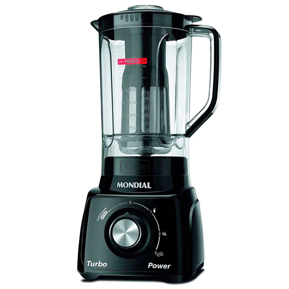 Liquidificador Mondial Turbo Power 550W com Filtro e 3 Velocidades