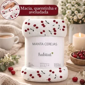Manta Microfibra Queen Soft 2,20 x 2,40 Cereja Habitat