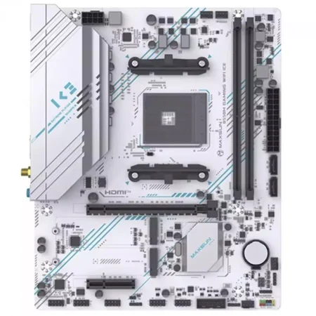 Placa-Mãe B550M Gaming WiFi ICE AM4 DDR4 MAXSUN