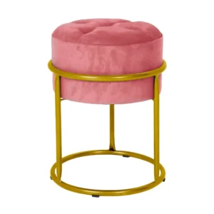 Puff Banqueta de Ferro com Argola para Decoração