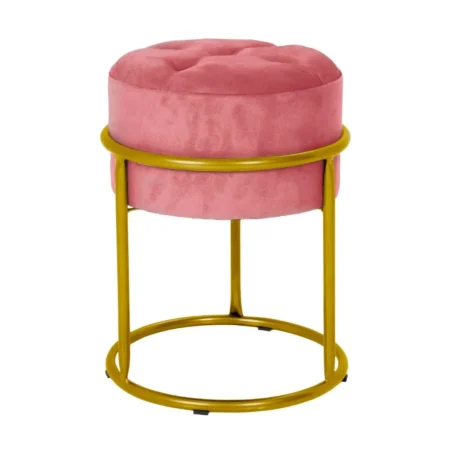 Puff Banqueta de Ferro com Argola para Decoração