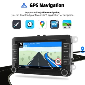 Rádio Android para VW Golf 7 e 9 Polegadas com CarPlay
