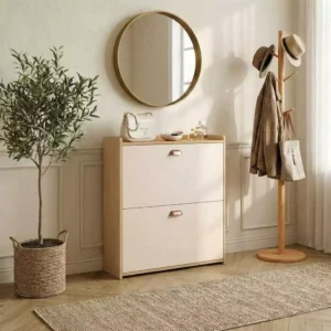 Sapateira Closet: Compacta com 2 Gavetas Basculantes
