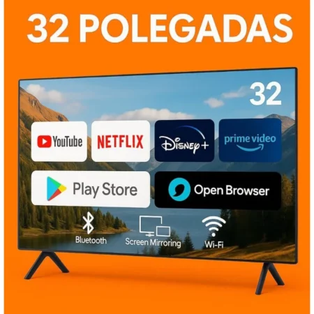 Smart TV Hyundai 32" HD Android 14 Wi-Fi Bluetooth