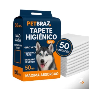 Tapete Higiênico para Cachorro 60x60 cm – 100, 50, 30, 20 ou 10 Unidades